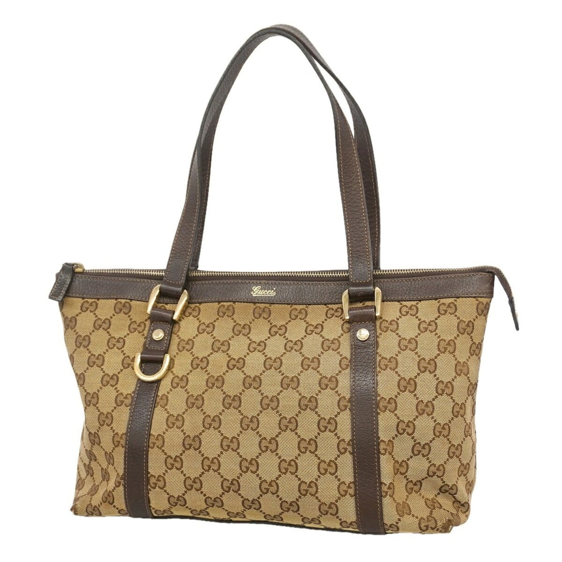 Gucci GG Canvas Abbey Handbag 141470 Brown Champagne Women's P3508451 (1 of 13)