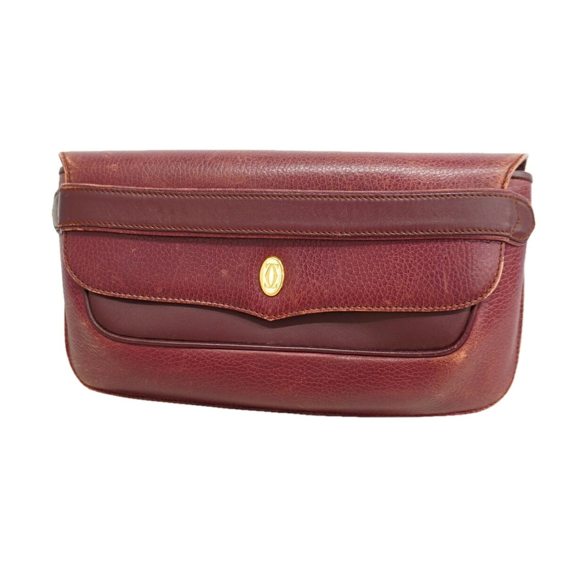 Cartier Must Leather Clutch Bag, Bordeaux, Men's & Women's, P3520357: --- Catalog ---Category: SizeSize (HxWxD): 17cm x 28cm x 4.5cm / 6.69'' x 11.02'' x 1.77''Category: DesignType: Clutch bagColor: BordeauxGender: Men,WomenMaterial: Leather Hardware Color: GoldCategory