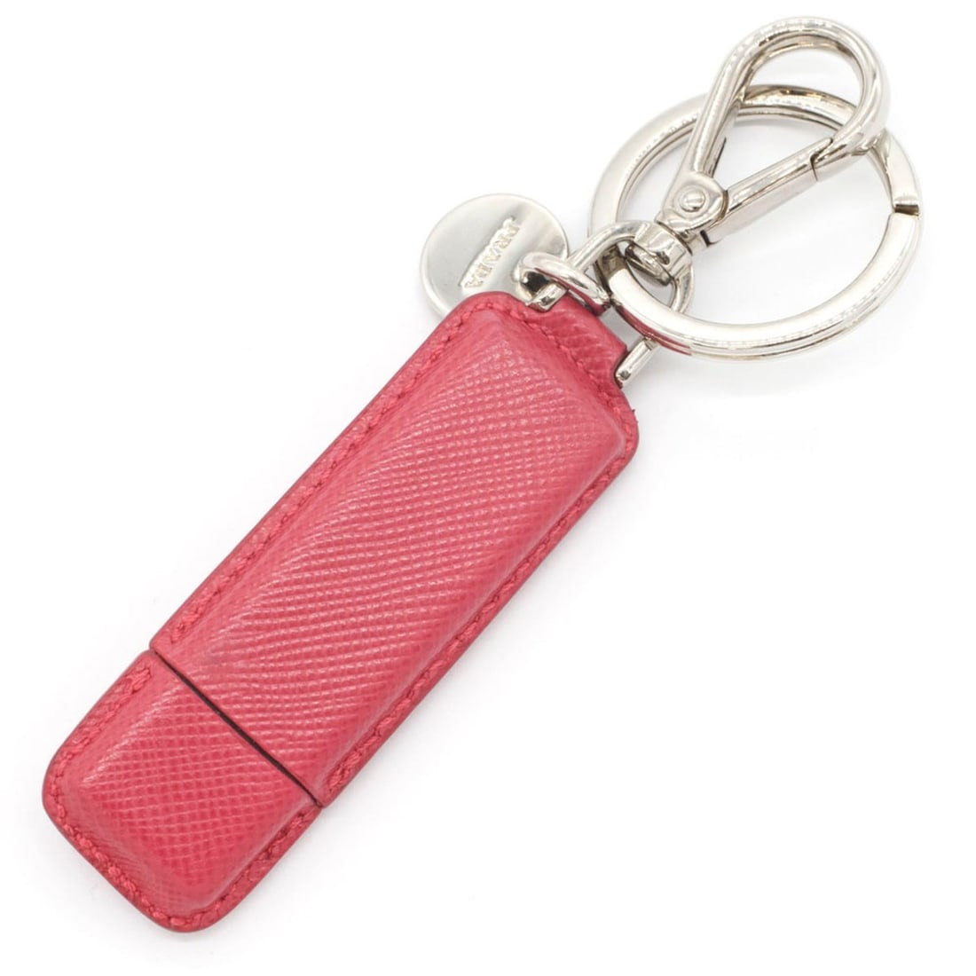 Prada Keyring USB Memory 4GB 2ARA21 Pink Leather Keychain Accessory Bag Charm Women's PRADA: --- Catalog ---Category: SizeWeight: 28.1g / 0.99oz.Ring Diameter: 3.3cm / 1.29''Category: DesignType: KeyringColor: PinkGender: WomenMaterial: LeatherCategory: GeneralBrand: Prada--- Item List ---Sec