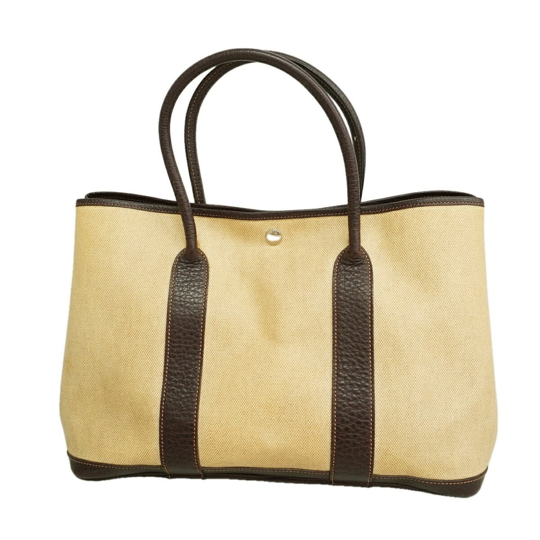 Hermes Garden PM Tote Bag, Toile H Brown, ?F stamp, Women's.: --- Catalog ---Category: SizeSize (HxWxD): 26.5cm x 36cm x 17cm / 10.43'' x 14.17'' x 6.69''Category: DesignType: Tote bagColor: BrownGender: WomenMaterial: Toile H Hardware Color: SilverCategory: Gen