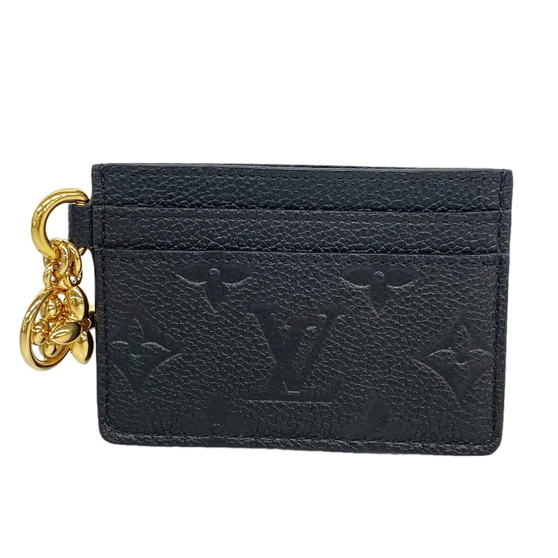 Louis Vuitton Business Card Holder/Card Case, Monogram Empreinte, Portecarte LV Charm, M82132, Noir: --- Catalog ---Category: DesignType: Card caseColor: NoirGender: WomenCategory: GeneralMPN: M82132Brand: Louis VuittonCategory: Physical PropertiesSize (HxWxD): 7cm x 10cm x 5mm / 2.75'' x 3.93'' x 0.