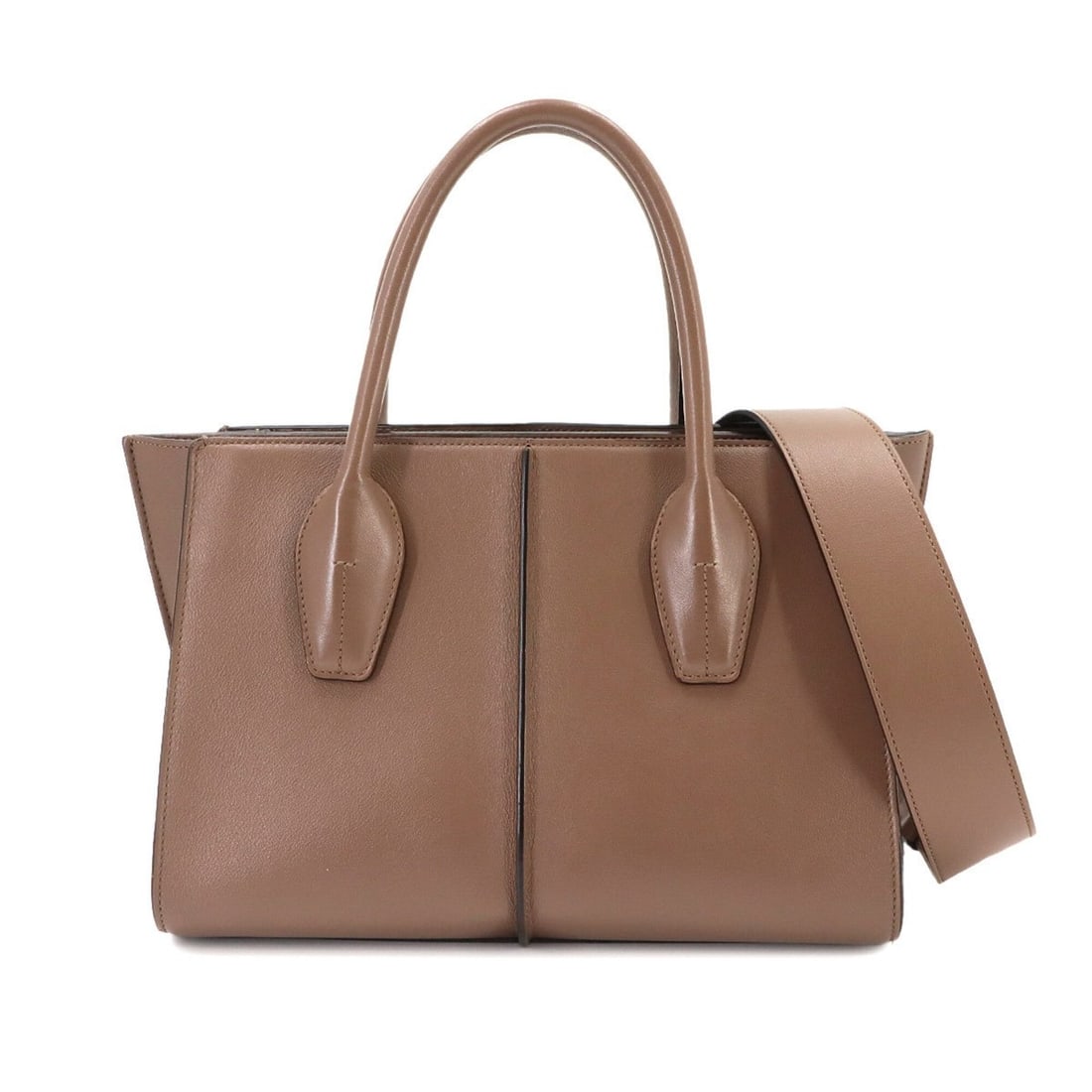 Tod's Holly Small 2-way Handbag/Shoulder Bag, Leather, Brown, Silver Hardware: --- Catalog ---Category: SizeSize (HxWxD): 19cm x 27cm x 14.5cm / 7.48'' x 10.62'' x 5.7''Category: DesignType: HandbagColor: BrownGender: WomenMaterial: Leather Hardware Color: SilverCategory: Genera