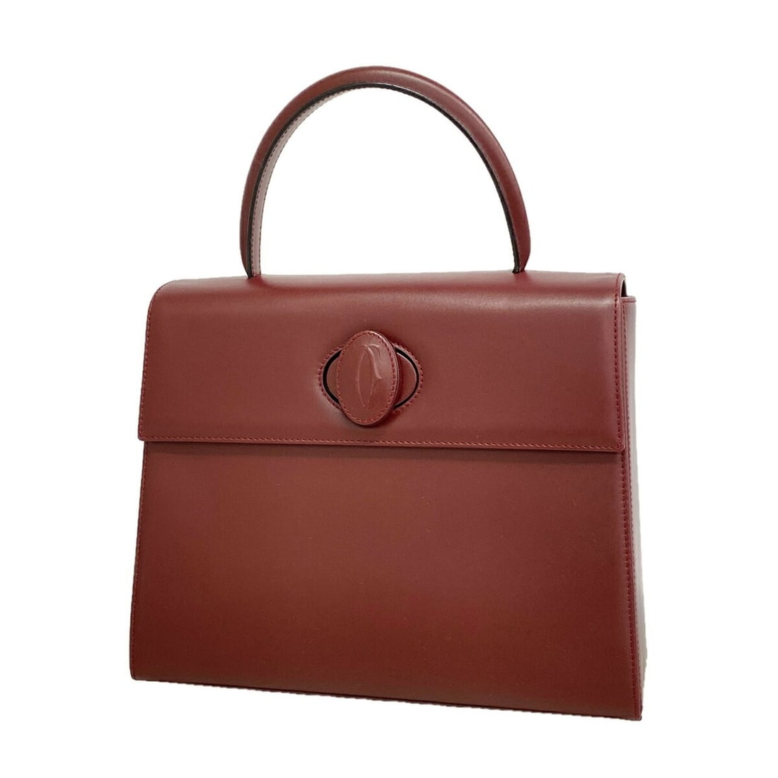 Cartier Must Leather Handbag, Bordeaux, Women's: --- Catalog ---Category: SizeSize (HxWxD): 22.5cm x 28cm x 9.5cm / 8.85'' x 11.02'' x 3.74''Category: DesignType: HandbagColor: BordeauxGender: WomenMaterial: Leather Hardware Color: GoldCategory: Gen