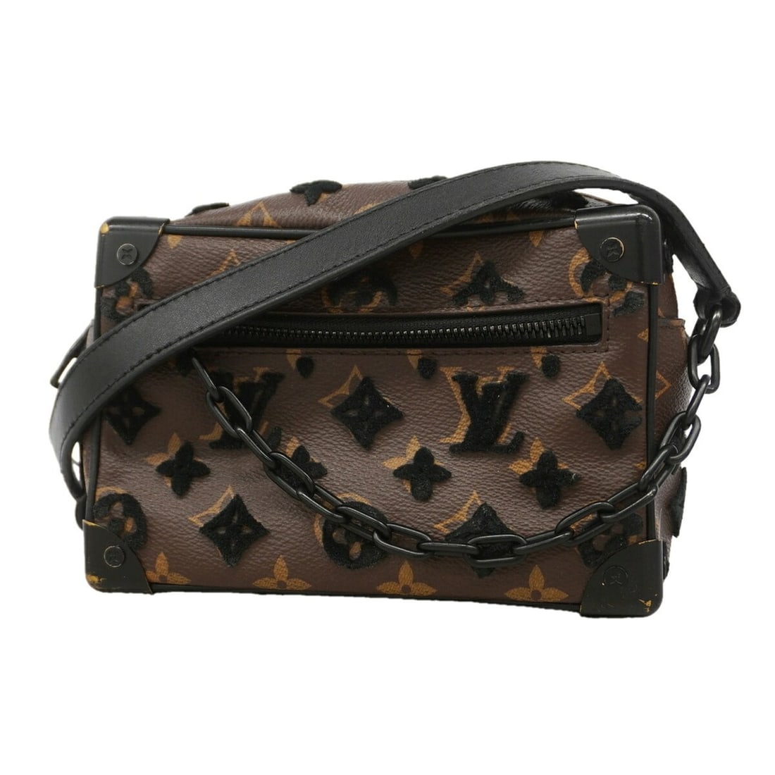Louis Vuitton Monogram Tuffetage Mini Soft Trunk Shoulder Bag M68970 Brown Black Men's: --- Catalog ---Category: SizeSize (HxWxD): 12cm x 18cm x 7.5cm / 4.72'' x 7.08'' x 2.95''Category: DesignType: Shoulder bagColor: Black, BrownGender: MenCategory: GeneralMPN: M68970Brand: Louis Vuitto