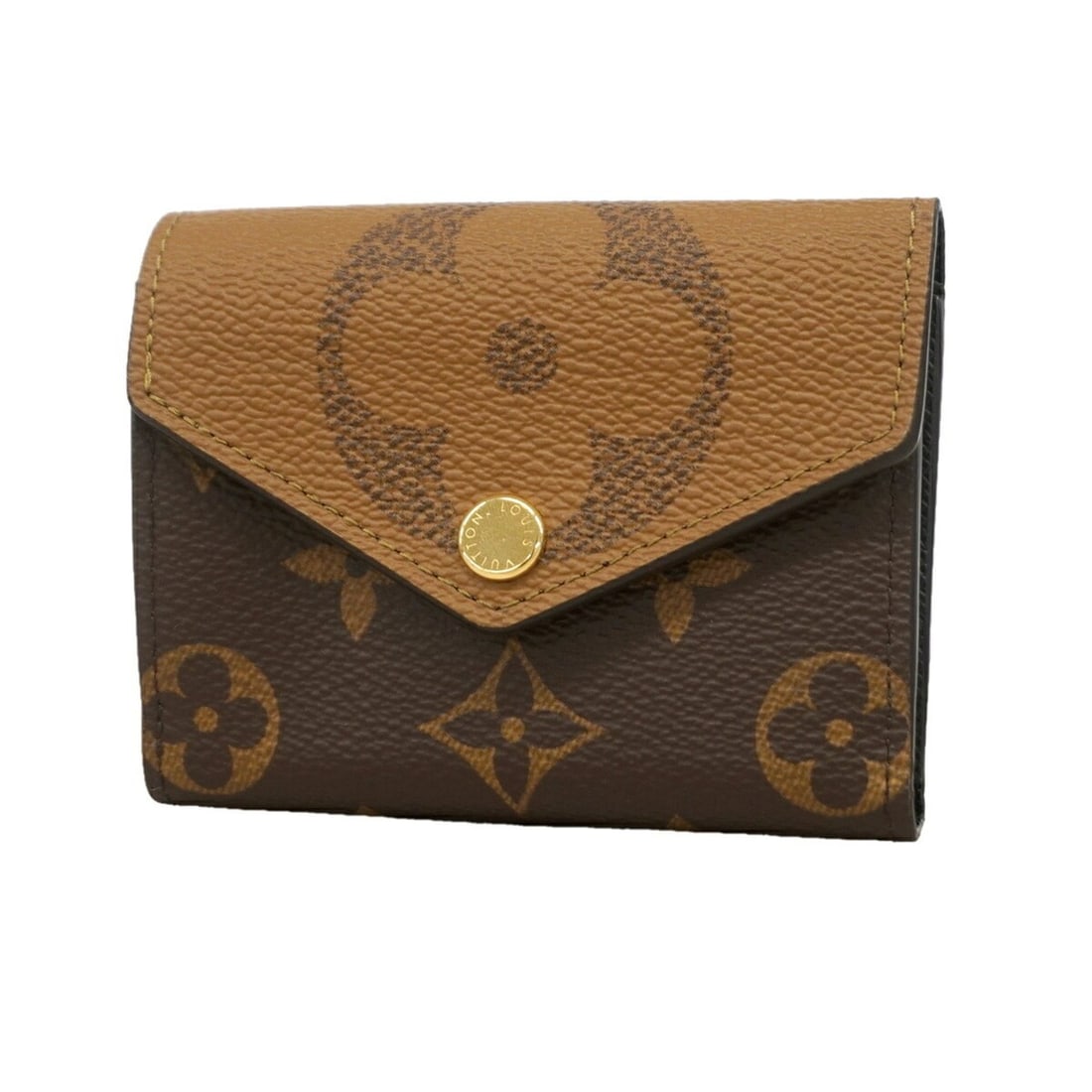 Louis Vuitton Tri-fold Wallet Monogram Giant Reverse Portefeuille Zoe M80725 Brown Women's: --- Catalog ---Category: SizeSize (HxWxD): 7.5cm x 10cm x 2.5cm / 2.95'' x 3.93'' x 0.98''Category: DesignType: Wallet (tri-fold)Color: BrownGender: WomenCategory: GeneralMPN: M80725Brand: Louis Vuitt