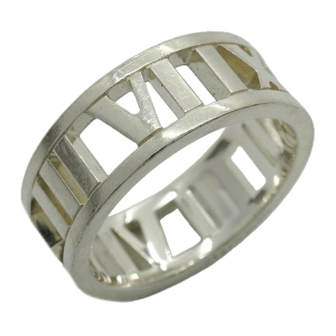 Tiffany & Co. Atlas Ring, Sterling Silver 925, Size 10, Women's: --- Catalog ---Category: SizeJP Size: 10US Size: 5.5Category: DesignType: Band ringGender: WomenMaterial: Silver 925Category: GeneralBrand: Tiffany--- Item List ---Section: ConditionRanking: Rank AB U