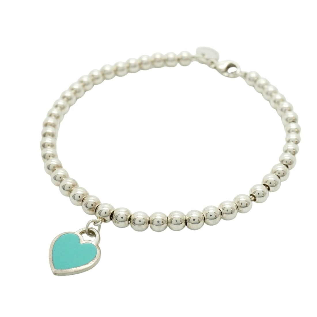 Tiffany & Co. Return to Heart Bracelet, Ball Chain, Sterling Silver 925, Blue, Women's: --- Catalog ---Category: SizeLength: 16.5cm / 6.49''Category: DesignType: Charm braceletColor: BlueGender: WomenMaterial: Silver 925Category: GeneralBrand: Tiffany--- Item List ---Section: ConditionRa
