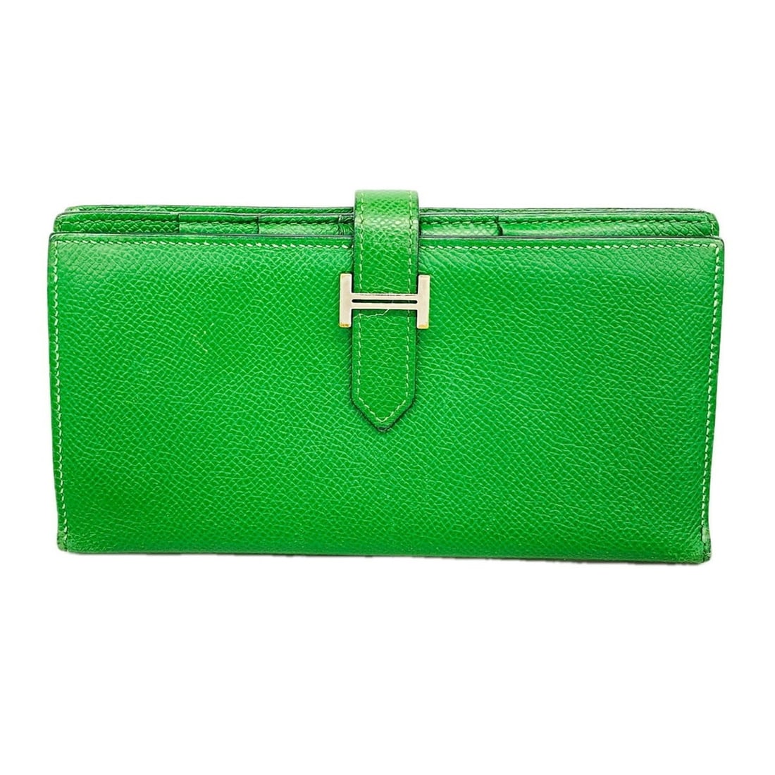 Hermes Bearn Soufflé Long Wallet, Veau Epsom Leather, Bamboo Design, ?N Stamp, Men's/Women's,: --- Catalog ---Category: SizeSize (HxWxD): 9cm x 17.5cm x 1.5cm / 3.54'' x 6.88'' x 0.59''Category: DesignType: Long wallet (bi-fold)Color: BambouGender: Men,WomenMaterial: Leather Leather/Fur Type: E