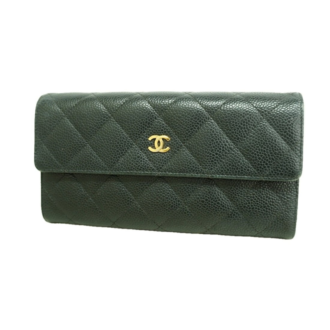 Chanel Matelassé Long Wallet, Caviar Leather, Black, Women's OP021956: --- Catalog ---Category: SizeSize (HxWxD): 10.5cm x 19.5cm x 3.5cm / 4.13'' x 7.67'' x 1.37''Category: DesignType: Long wallet (bi-fold)Color: BlackGender: WomenMaterial: Grained Calfskin Category: Ge