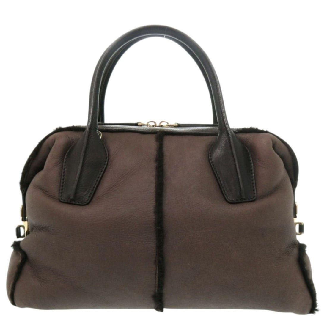 Tod's D-Styling Shearling Leather Brown Handbag 0841 TOD'S: --- Catalog ---Category: SizeSize (HxWxD): 21cm x 32cm x 15cm / 8.26'' x 12.59'' x 5.9''Category: DesignType: HandbagColor: BrownGender: WomenMaterial: Leather Leather/Fur Type: MoutonCategory: Genera