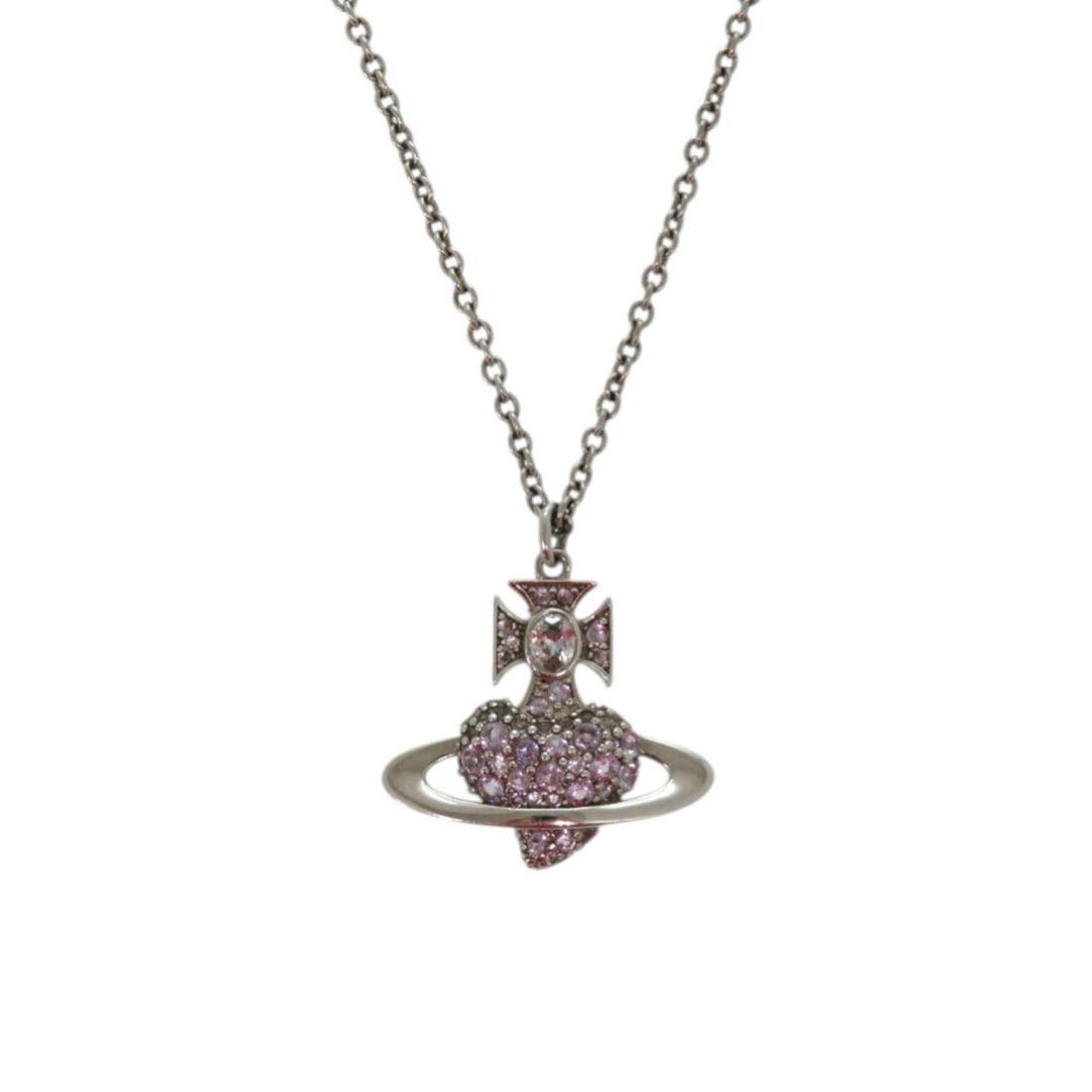 Vivienne Westwood Heart Orb Metal Rhinestone Purple Necklace 1793: --- Catalog ---Category: SizePendant Size: 19mm x 22mm / 0.74'' x 0.86''Neck Circumference: 40 cm - 44 cm / 15.74'' - 17.32''Category: DesignColor: Purple, SilverGender: WomenMaterial: Metal, Rhinesto