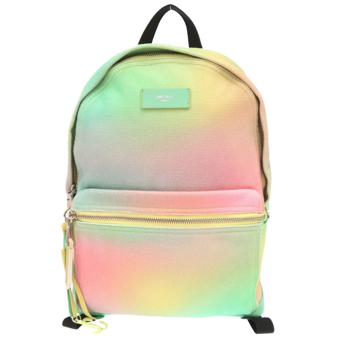 Jimmy Choo Wilmar Gradient Canvas Leather Multicolor Backpack Daypack 1482: --- Catalog ---Category: SizeSize (HxWxD): 43cm x 30cm x 11cm / 16.92'' x 11.81'' x 4.33''Category: DesignType: BackpackColor: Multi-colorGender: WomenMaterial: Canvas , Leather Category: GeneralBrand