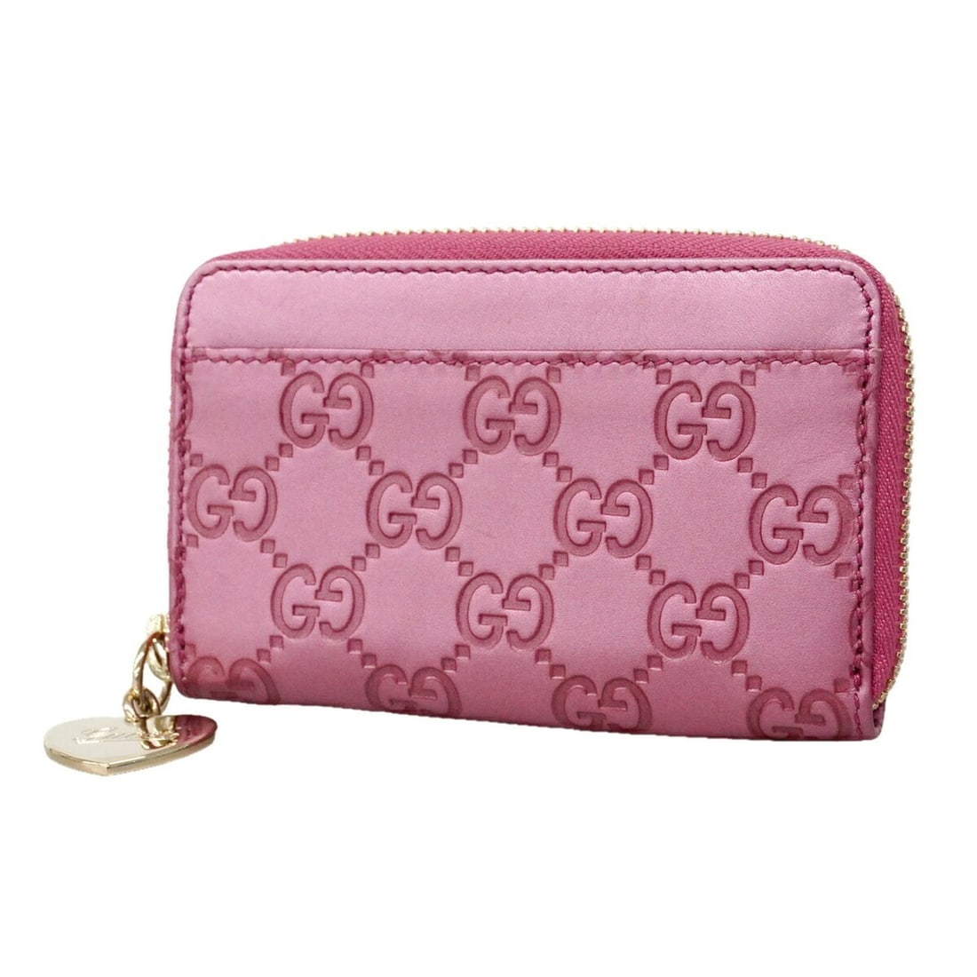 Gucci wallet/coin case, Guccissima pattern, 268750, leather, pink champagne, women's, P3463929: --- Catalog ---Category: SizeSize (HxWxD): 8cm x 12cm x 2cm / 3.14'' x 4.72'' x 0.78''Category: DesignType: Coin purse/coin caseColor: PinkGender: WomenMaterial: Leather Category: GeneralMPN: 268750Br