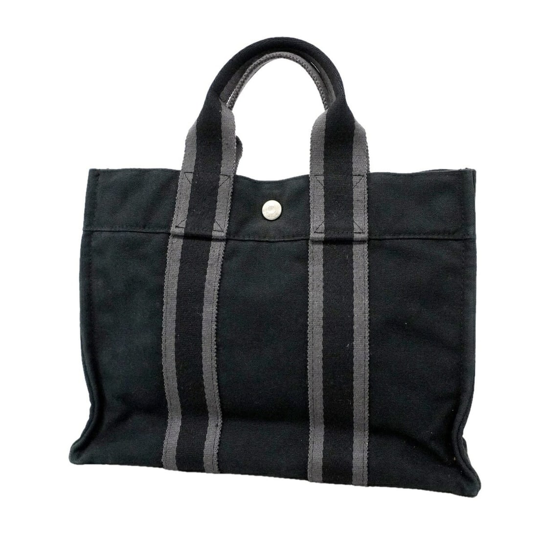 Hermes Fourre-Tout PM Canvas Tote Bag, Black, Women's, P3458837: --- Catalog ---Category: SizeSize (HxWxD): 23.5cm x 30cm x 8.5cm / 9.25'' x 11.81'' x 3.34''Category: DesignType: Tote bagColor: BlackGender: WomenMaterial: Canvas Hardware Color: SilverCategory: Gene