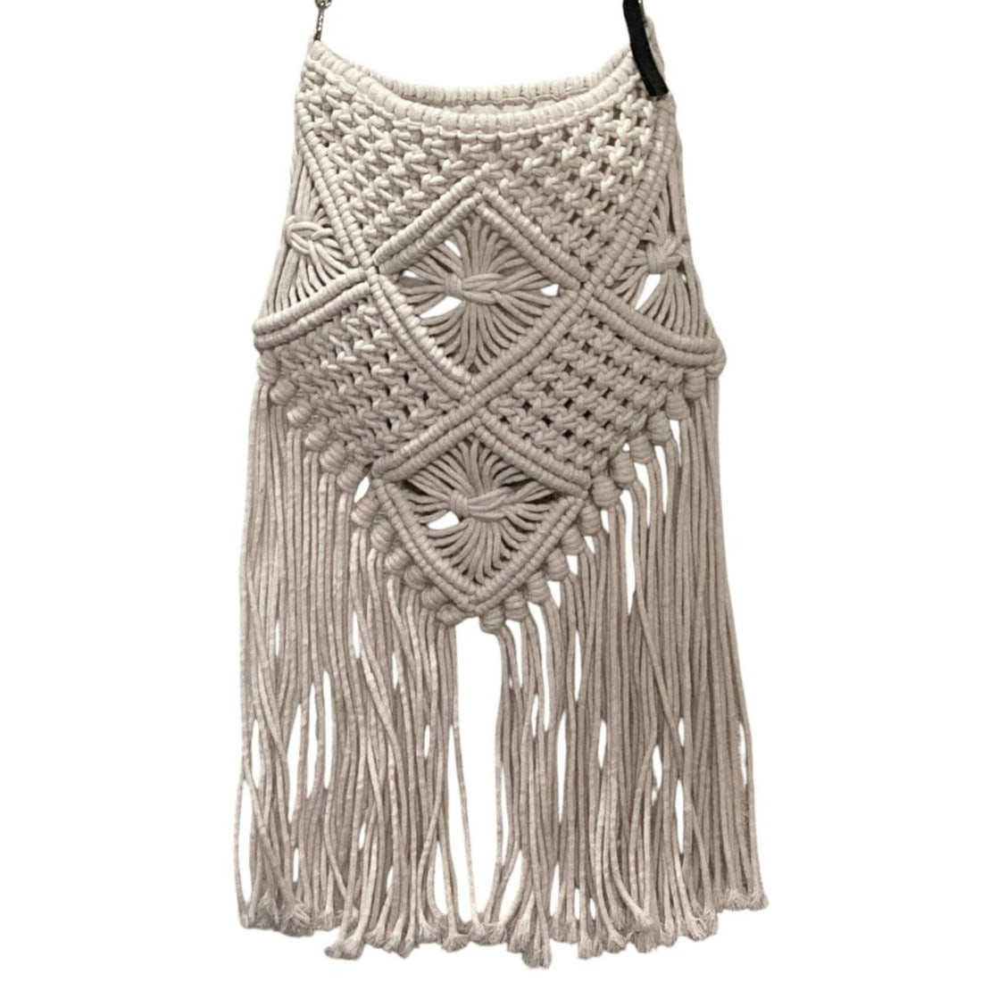 Y's Yohji Yamamoto Fringe Macrame Shoulder Bag/Sacoche YN-I17-096 Off-White Women's: --- Catalog ---Category: SizeSize (HxWxD): 47cm x 26cm x 1.5cm / 18.5'' x 10.23'' x 0.59''Category: DesignType: Shoulder bagColor: Off-whiteGender: WomenMaterial: Cotton Category: GeneralBrand: Unspec