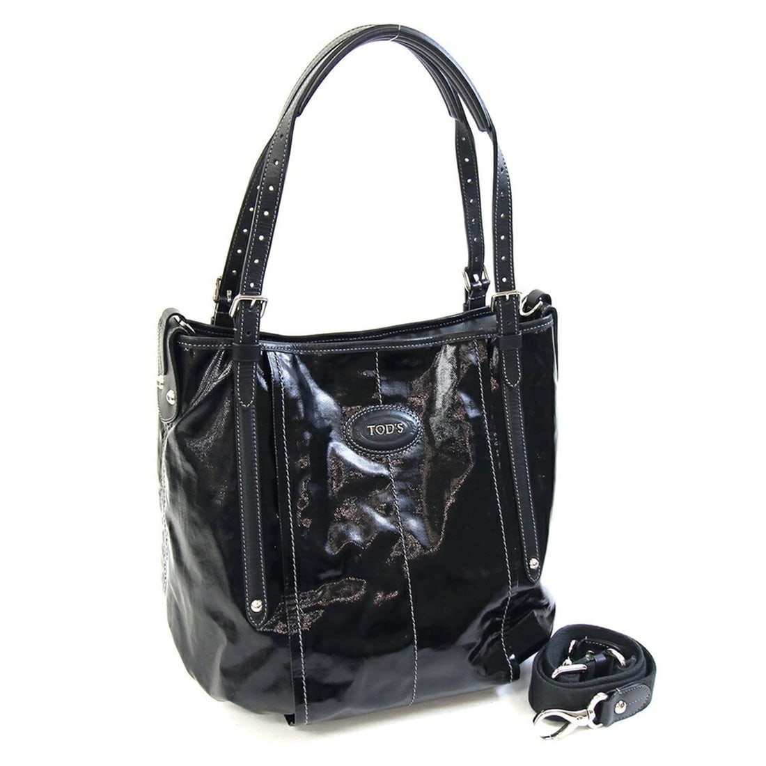 Tod's G Bag Tote Bag, Black Coated Canvas Leather, Women's TOD'S: --- Catalog ---Category: SizeSize (HxWxD): 27cm x 29cm x 20cm / 10.62'' x 11.41'' x 7.87''Strap Length: 98cm / 38.58''Handle Length: 25cm - 50cm / 9.84'' - 19.68''Category: DesignType: Tote bagColor: 