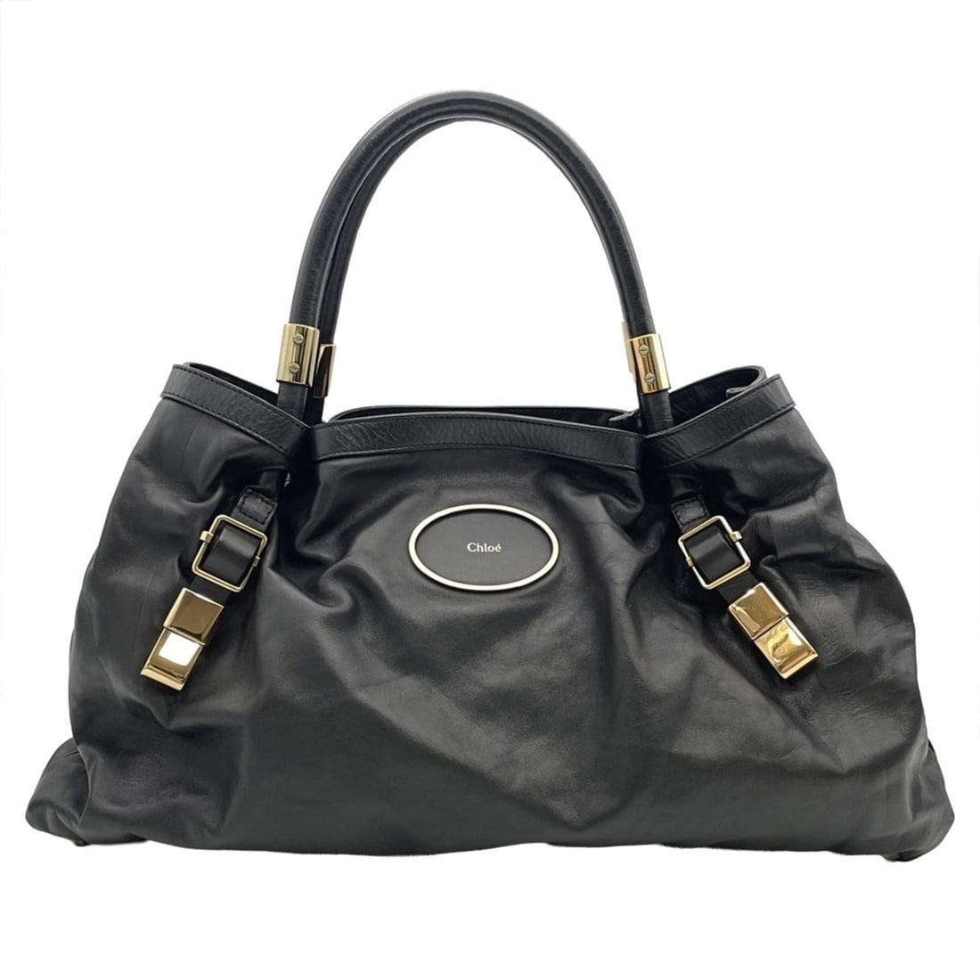 Chloé Chloe Victoria Tote Bag, Leather, 021057, Black: --- Catalog ---Category: SizeSize (HxWxD): 29cm x 50cm x 7cm / 11.41'' x 19.68'' x 2.75''Category: DesignType: Tote bagColor: BlackGender: WomenMaterial: Leather Category: GeneralBrand: Chloé--- Item