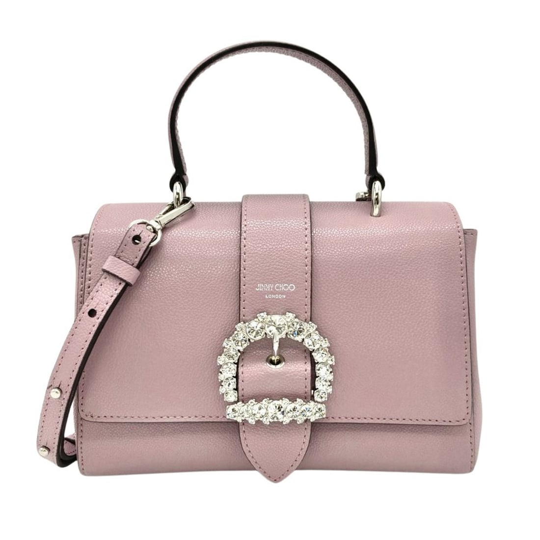 Jimmy Choo Cheri Mini Shoulder Bag/Handbag, Leather, Lavender, Silver Hardware, Embellished,: --- Catalog ---Category: SizeSize (HxWxD): 14cm x 20cm x 9cm / 5.51'' x 7.87'' x 3.54''Category: DesignType: Handbag, Shoulder bagColor: PurpleGender: WomenMaterial: Leather Category: GeneralBrand: Ji