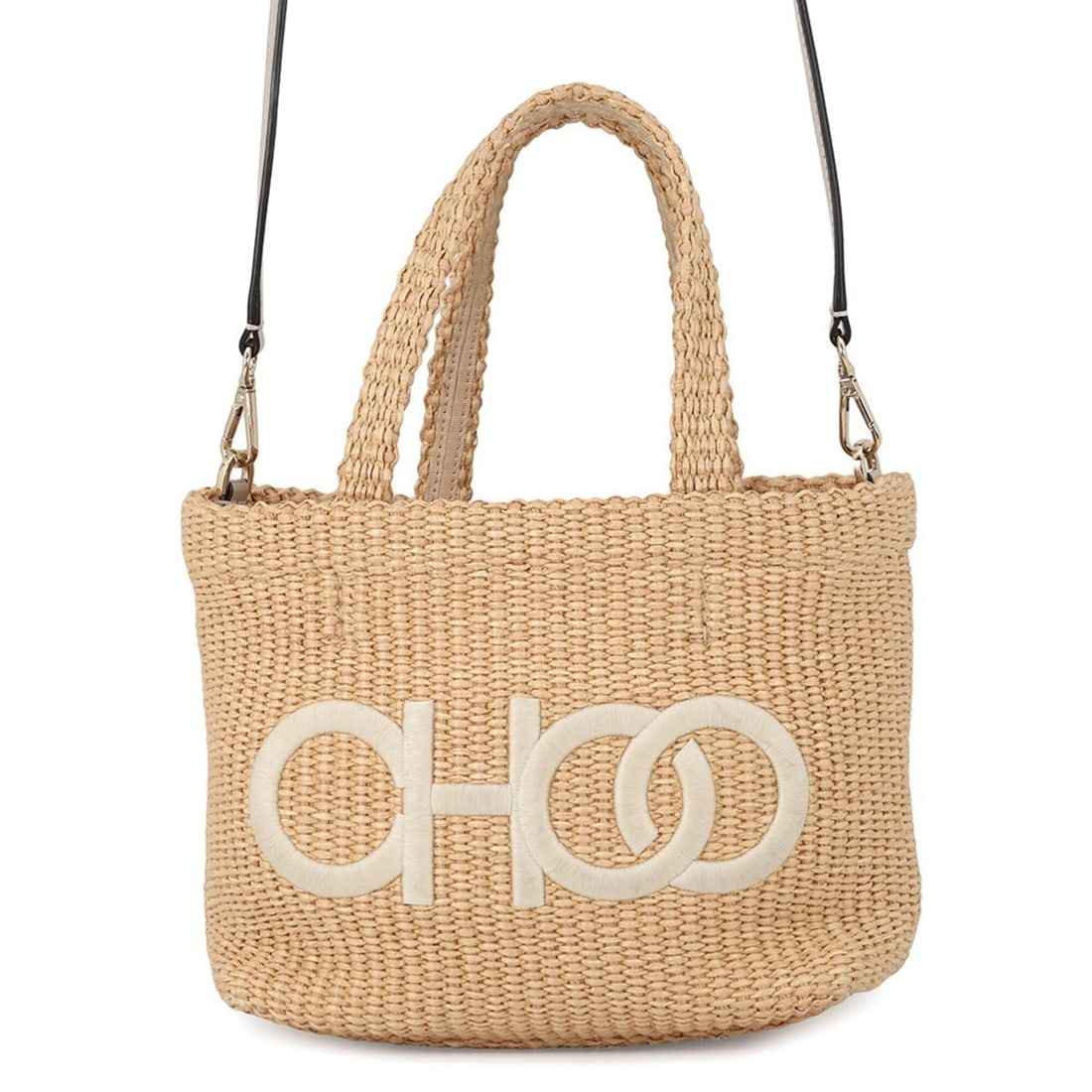 Jimmy Choo handbag, raffia, JIMMY CHOO 2-way bag, handbag for women,: --- Catalog ---Category: SizeSize (HxWxD): 17cm x 28cm x 10cm / 6.69'' x 11.02'' x 3.93''Category: DesignType: Handbag, Shoulder bagColor: BeigeGender: WomenMaterial: Raffia , Leather Hardware Color: 