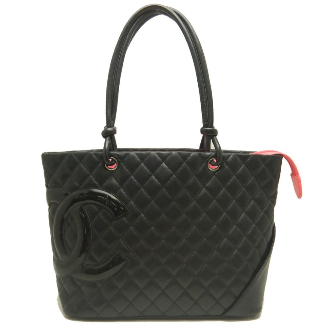 CHANEL Cambon Line Large Tote Bag A25169, Lambskin, Black, Women's (254265): --- Catalog ---Category: SizeSize (HxWxD): 25cm x 38cm x 15cm / 9.84'' x 14.96'' x 5.9''Category: DesignType: Tote bagColor: BlackGender: WomenMaterial: Leather Category: GeneralMPN: A25169Brand: Chan
