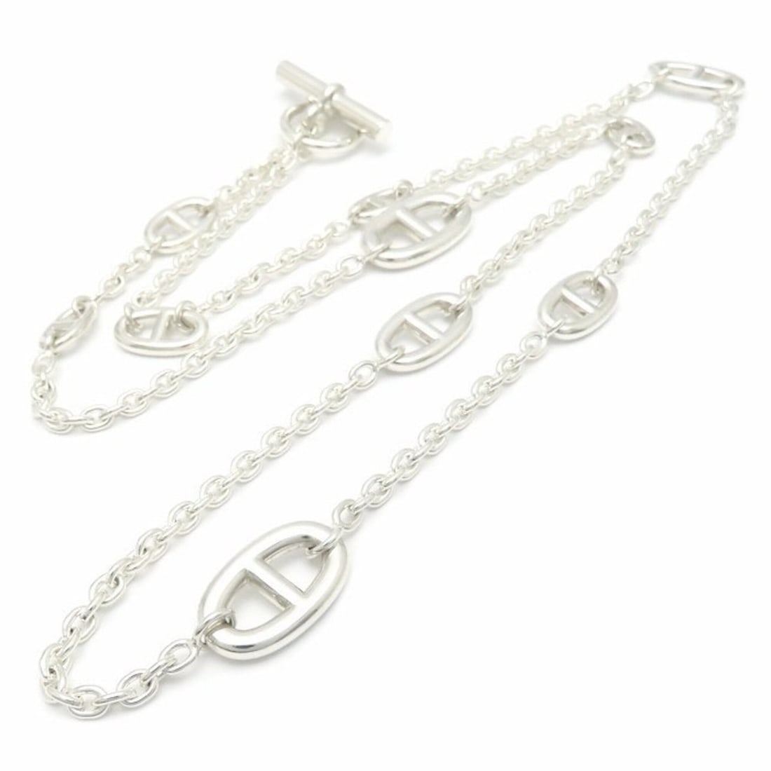 HERMES Chaine d'Ancre Farandole 80 Necklace SV925 Women's H14570B 295909 (1 of 7)