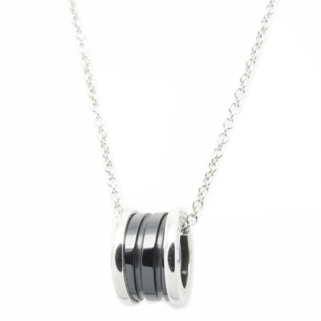 BVLGARI B.zero1 Necklace, SV925 x Ceramic, Women's, 349634 295911: --- Catalog ---Category: SizePendant Size: 14.8mm x 9.2mm / 0.58'' x 0.36''Neck Circumference: 45.5 cm / 17.91''Category: DesignColor: SilverGender: WomenMaterial: Silver 925Necklace Type: NecklaceCat