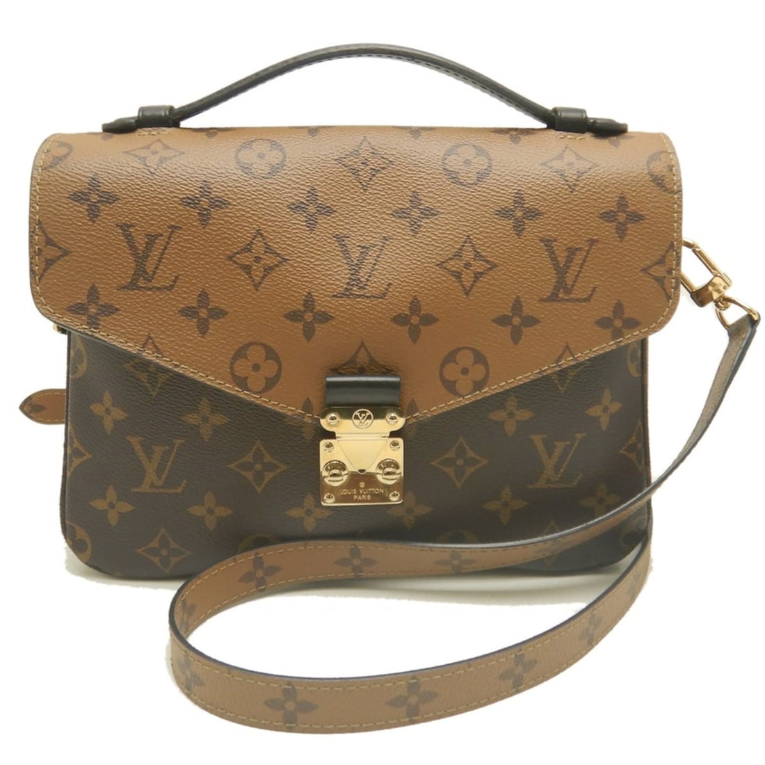LOUIS VUITTON Monogram Reverse Pochette Metis M44876 Handbag Brown Women's 254260: --- Catalog ---Category: SizeSize (HxWxD): 19cm x 25cm x 7cm / 7.48'' x 9.84'' x 2.75''Category: DesignType: HandbagColor: Brown, Monogram ReverseGender: WomenMaterial: Monogram Reverse Category: Gene