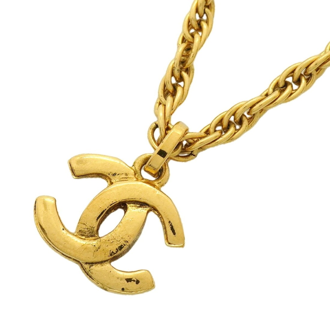 Chanel Necklace, Coco Mark, GP Plated Gold, Women's: --- Catalog ---Category: SizePendant Size: 21.3mm x 17.4mm / 0.83'' x 0.68''Neck Circumference: 40.5 cm / 15.94''Category: DesignColor: GoldGender: WomenMaterial: Gold platingNecklace Type: NecklaceCa