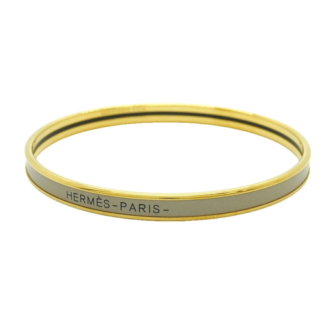 Hermes Bangle Uni GP Plated Gold Beige Women's (1 of 10)