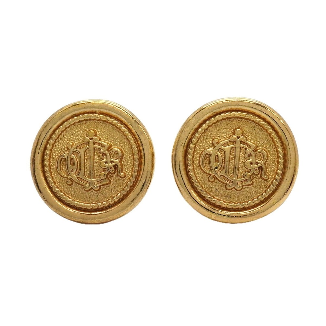 Christian Dior Earrings, Emblem Circle, GP Plated Gold, Women's: --- Catalog ---Category: SizeSize (HxWxD): 22.40mm x 22.60mm / 0.88'' x 0.89''Category: DesignType: Clip earringsColor: GoldGender: WomenMaterial: Gold platingCategory: GeneralBrand: Christian Dior---