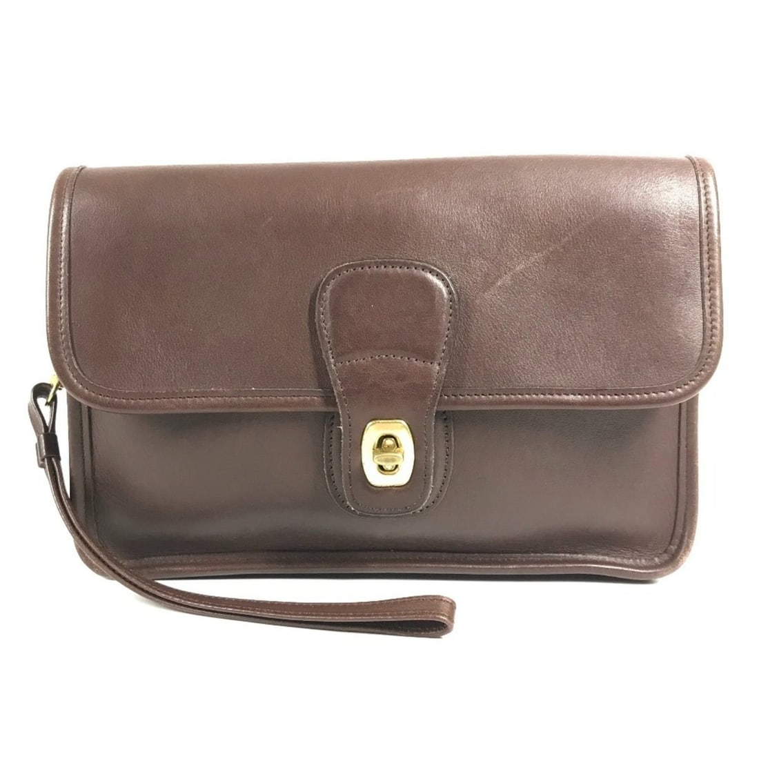 COACH 9832 Old Coach Logo Bag with Strap, Flap Clutch Bag, Second Leather, Men's/Women's, Brown (1 of 16)