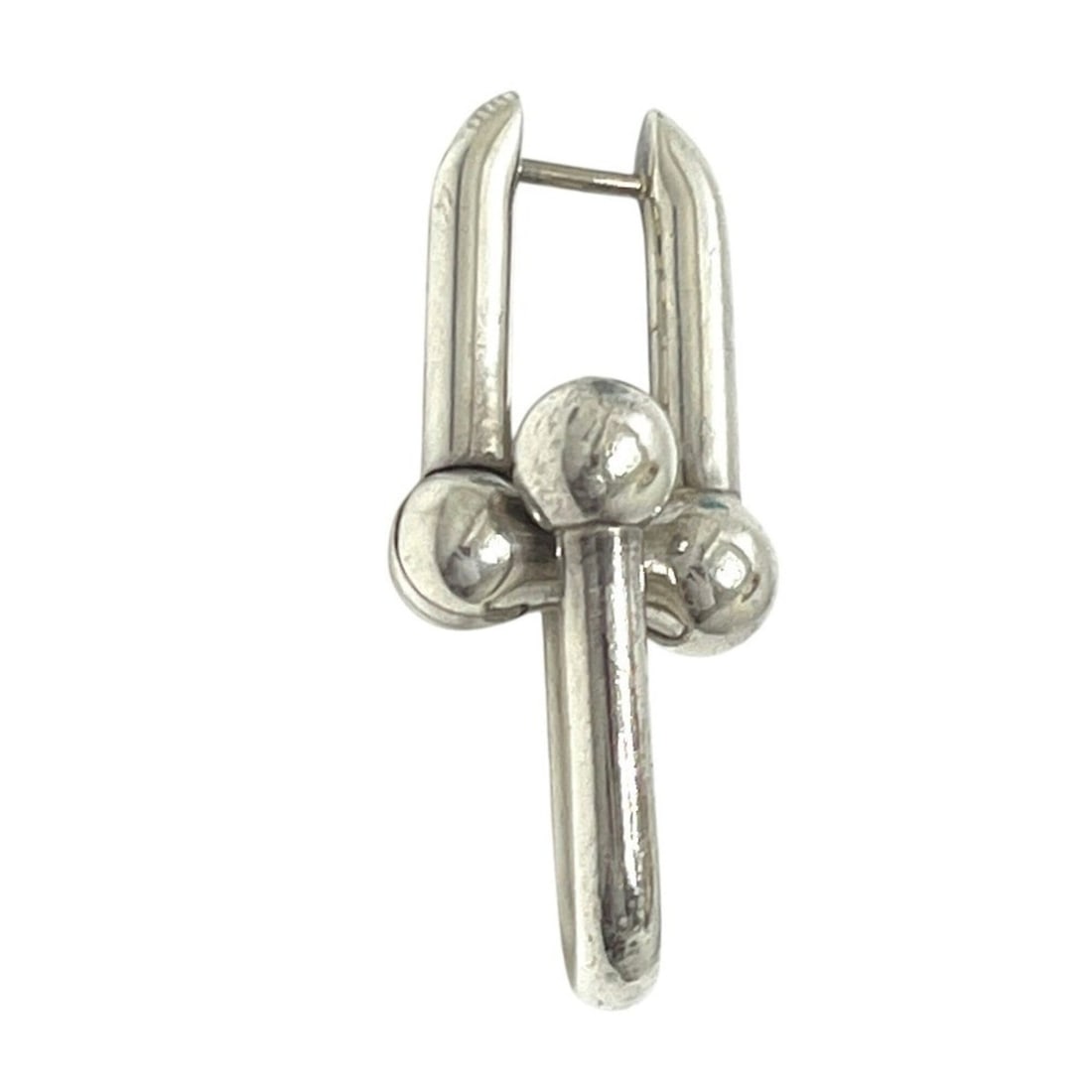 TIFFANY&Co. Tiffany HardWear Single Earring, SV925, Women's Silver: --- Catalog ---Category: SizeSize (HxWxD): 3.50mm x 1.30mm / 0.14'' x 0.05''Category: DesignType: Stud earringsGender: WomenMaterial: Silver 925Single earring: YesCategory: GeneralBrand: TiffanyCountr