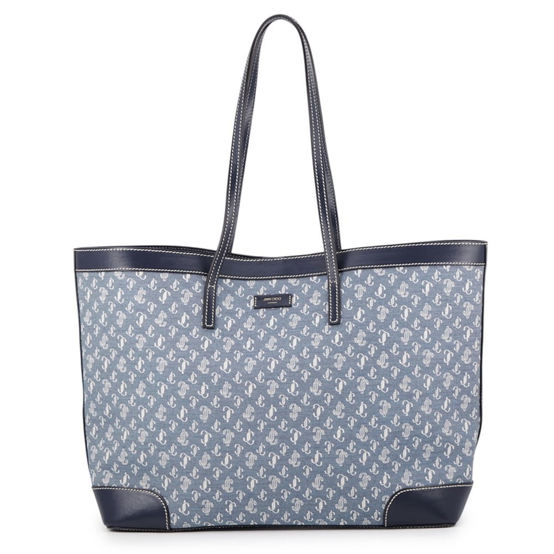 Jimmy Choo NINE 2 FINE Tote Bag, Canvas and Leather, JIMMY CHOO Handbag,: --- Catalog ---Category: SizeSize (HxWxD): 29.5cm x 46cm x 12.5cm / 11.61'' x 18.11'' x 4.92''Category: DesignType: Handbag, Pouch, Tote bagColor: WhiteGender: WomenMaterial: Canvas , Leather Hardware