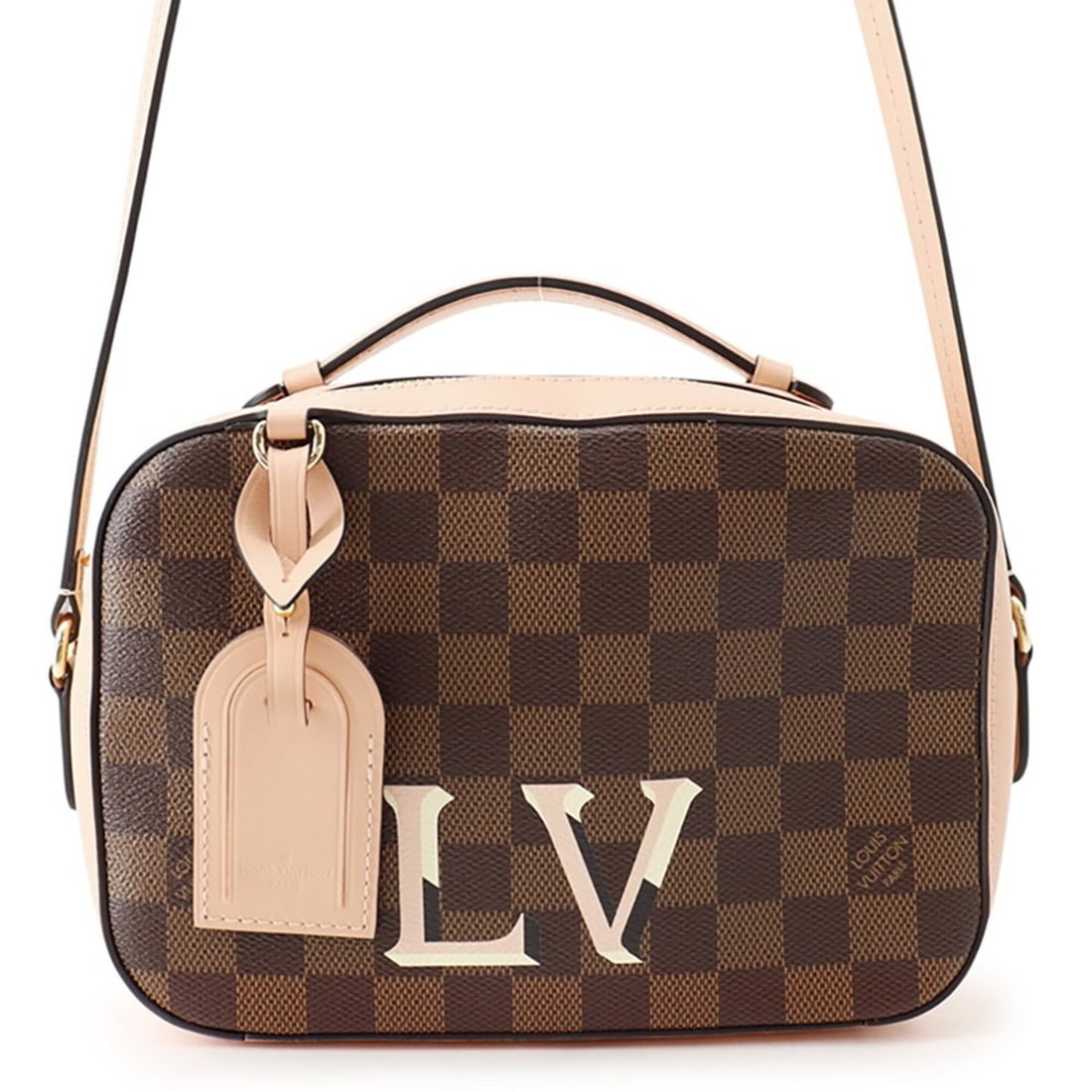 Louis Vuitton Damier Ebene Santa Monica Shoulder Pouch N40179 LOUIS VUITTON Handbag for Women: --- Catalog ---Category: SizeSize (HxWxD): 15.5cm x 21.5cm x 7.5cm / 6.1'' x 8.46'' x 2.95''Category: DesignType: Handbag, PouchColor: Damier Canvas, EbeneGender: WomenMaterial: Damier Canvas Hardware