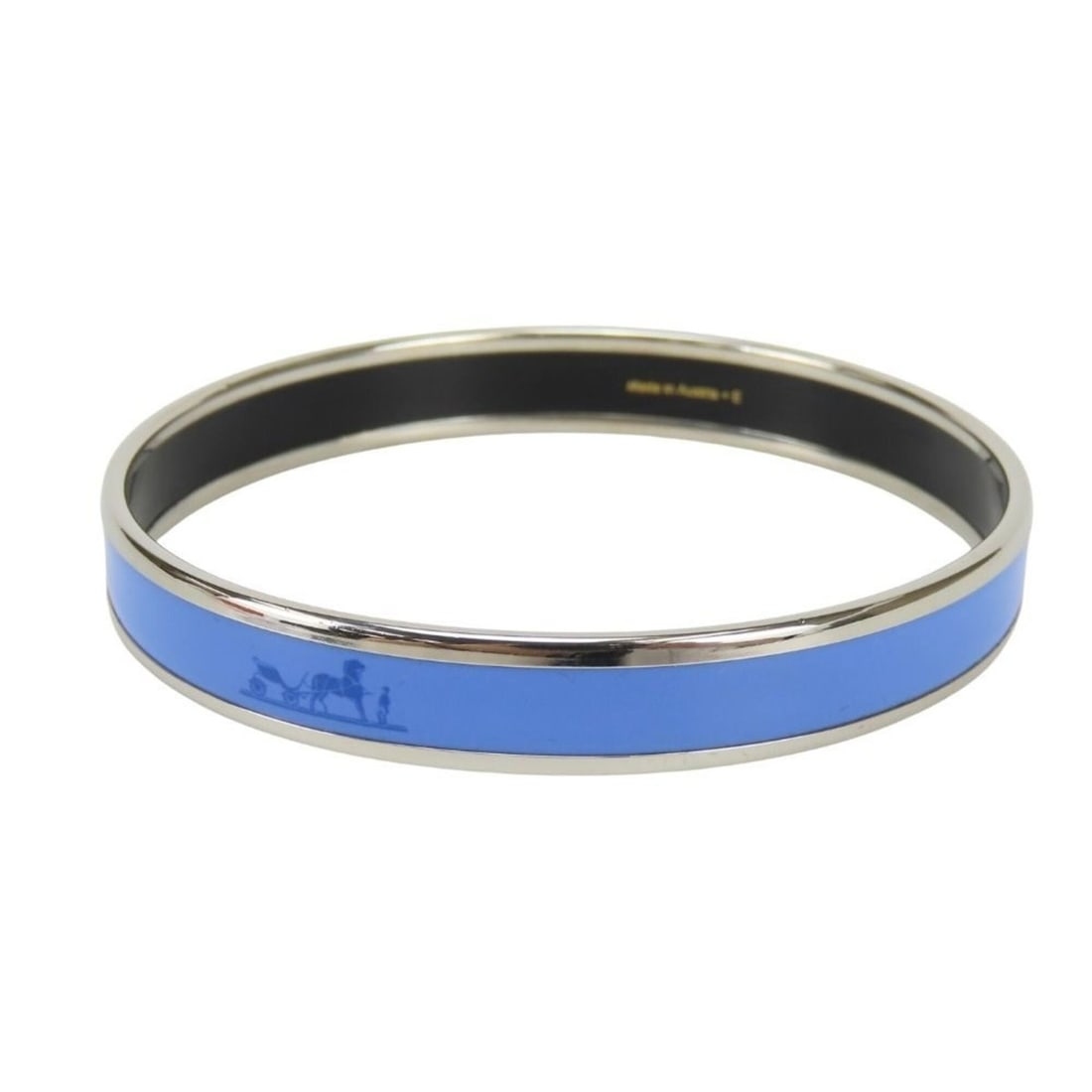 Hermes Bracelet Email PM Enamel Metal Blue Silver Hardware Bangle Women's HERMES: --- Catalog ---Category: SizeLength: 20.5cm / 8.07''Category: DesignType: Charm braceletColor: BlueGender: WomenMaterial: Enamel, MetalCategory: GeneralBrand: HermesCountry of Origin: Australia--- Ite