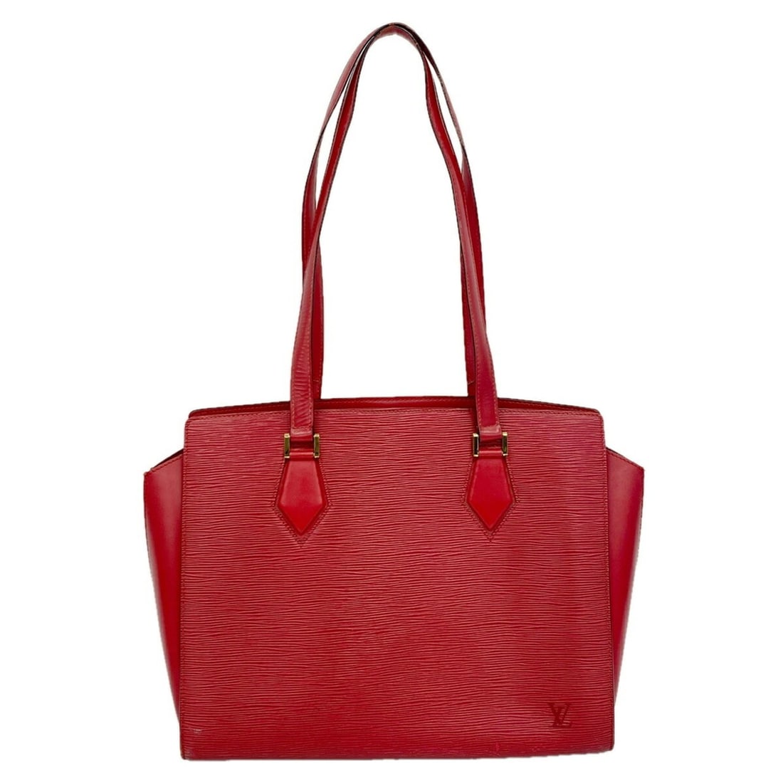 Louis Vuitton Epi Duplex Shoulder Bag M52427 Castilian Red (Women's): --- Catalog ---Category: SizeSize (HxWxD): 30cm x 35cm x 12cm / 11.81'' x 13.77'' x 4.72''Category: DesignType: Shoulder bagColor: Castilian redGender: WomenCategory: GeneralMPN: M52427Brand: Louis Vu