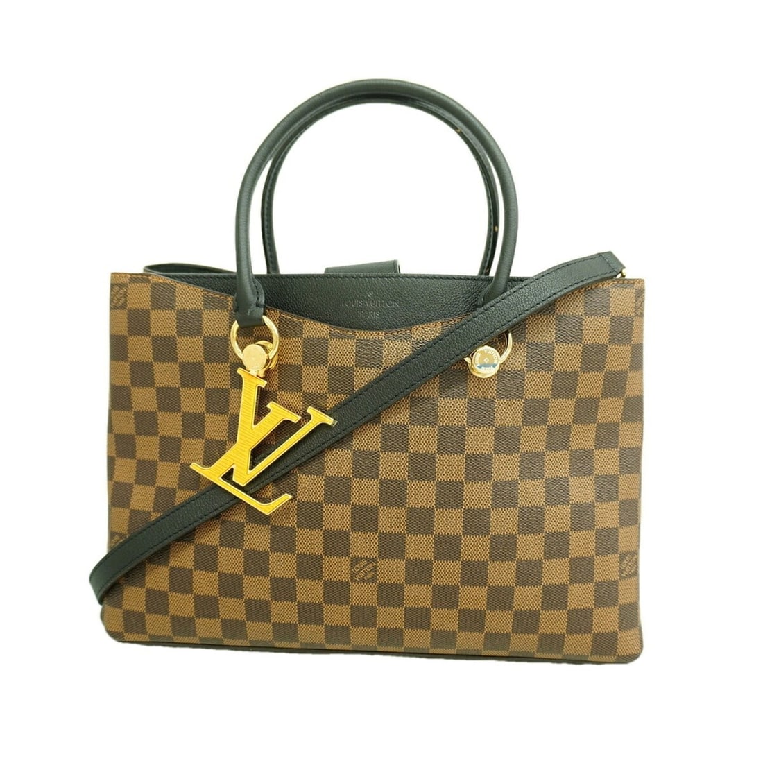 Louis Vuitton Damier LV Riverside Tote Bag N40050 Ebene Noir 2-way bag for women: --- Catalog ---Category: SizeSize (HxWxD): 25cm x 35cm x 13cm / 9.84'' x 13.77'' x 5.11''Category: DesignType: Tote bagColor: Ebene, NoirGender: WomenCategory: GeneralMPN: N40050Brand: Louis Vuitton--