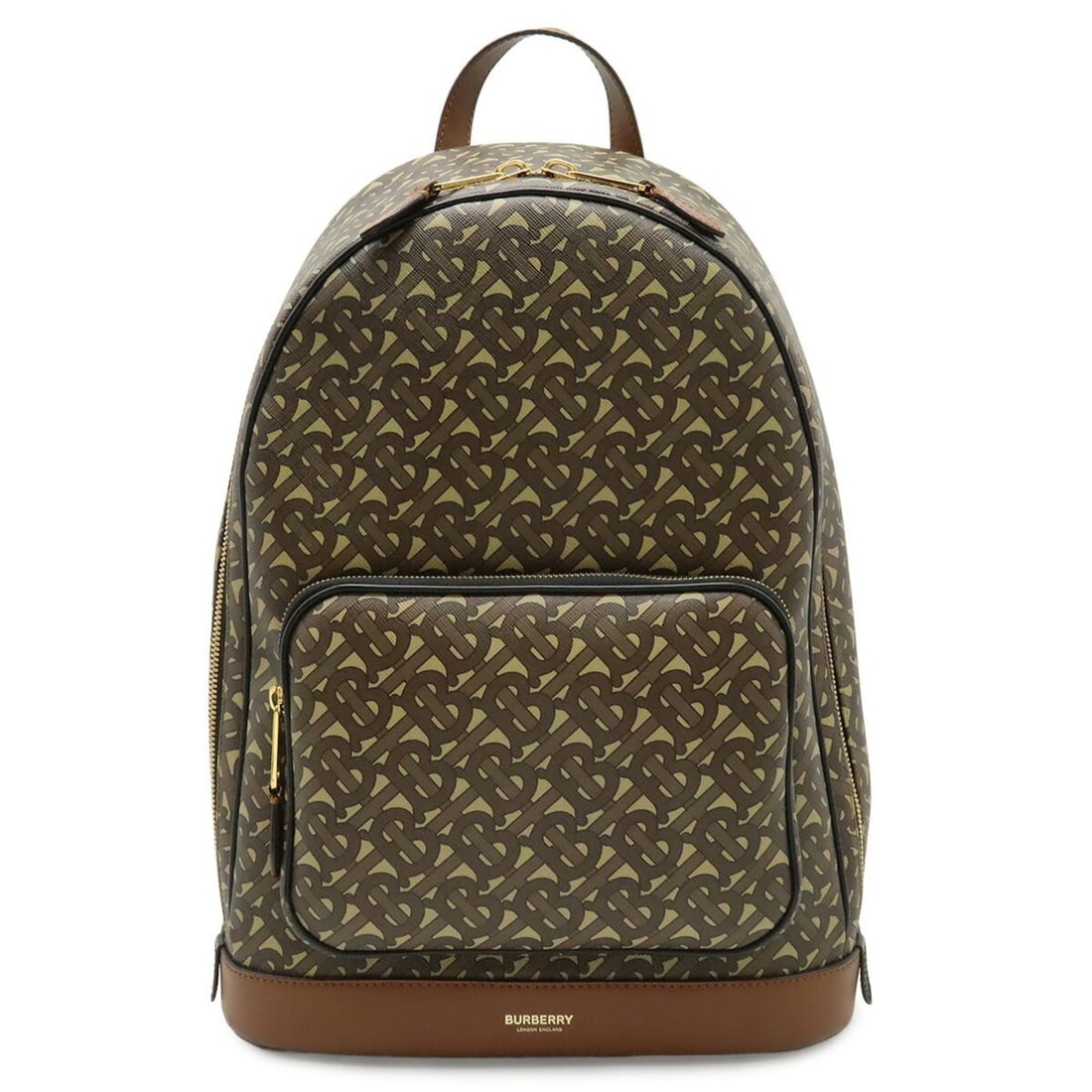 BURBERRY TB Monogram Print Backpack, Rucksack, Coated Canvas and Leather, Brown/Beige, 8022543: --- Catalog ---Category: SizeSize (HxWxD): 41cm x 30.5cm x 14.5cm / 16.14'' x 12'' x 5.7''Category: DesignType: BackpackColor: Beige, Black, BrownGender: WomenMaterial: Coated canvas , Leather Categor