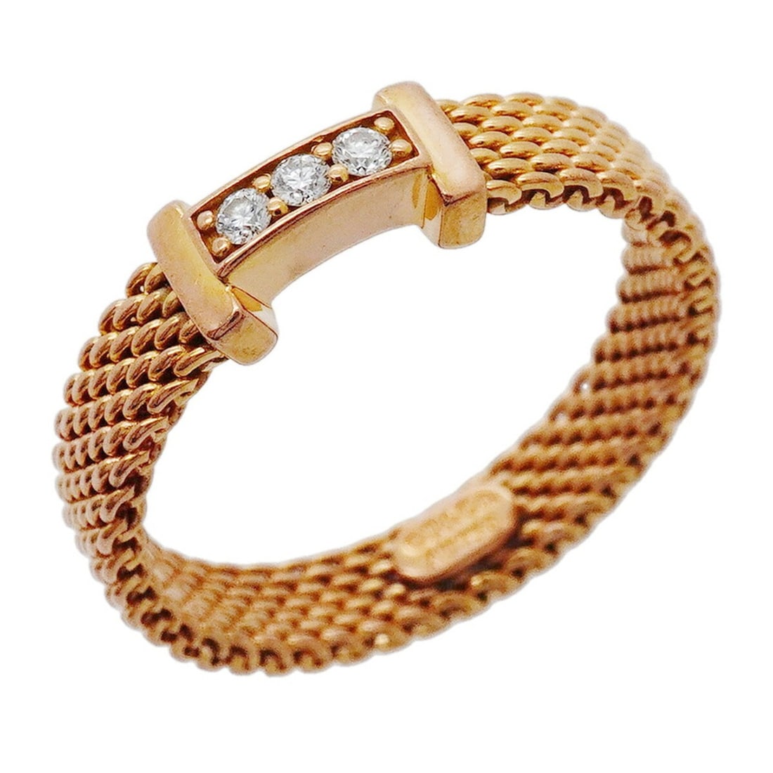 Tiffany & Co. Somerset Ring, 3PD (3 Diamonds), 18K Pink Gold, Diamond, Size 10, Women's: --- Catalog ---Category: SizeJP Size: 10US Size: 5.5Category: DesignType: Band ringStone: DiamondGender: WomenMaterial: Pink gold (18K)Category: GeneralBrand: Tiffany--- Item List ---Section: Conditio