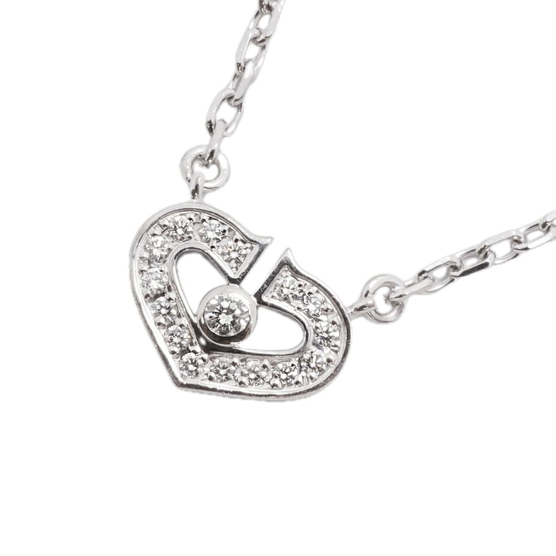Cartier C Heart Necklace, 18K White Gold, Diamond, Women's: --- Catalog ---Category: SizePendant Size: 8mm x 9.9mm / 0.31'' x 0.38''Neck Circumference: 39 cm / 15.35''Category: DesignStone: DiamondGender: WomenMaterial: White gold (18K)Necklace Type: NecklaceC