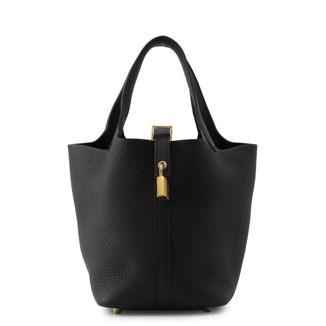 Hermes Picotin Lock PM handbag, black, Taurillon Clemence leather, K stamp, HERMES, Lock, Picotin,: --- Catalog ---Category: SizeSize (HxWxD): 18.5cm x 18cm x 13cm / 7.28'' x 7.08'' x 5.11''Category: DesignType: HandbagColor: BlackGender: WomenMaterial: Taurillon clemence leather Hardware Color: Gol