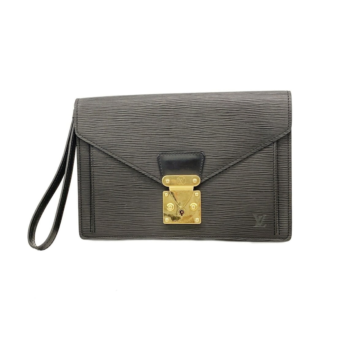 Louis Vuitton Epi Leather Clutch Bag, Pochette Sellier Dragonne, M52612, Noir (Men's): --- Catalog ---Category: SizeSize (HxWxD): 18cm x 26cm x 4.5cm / 7.08'' x 10.23'' x 1.77''Category: DesignType: Clutch bagColor: NoirGender: MenCategory: GeneralMPN: M52612Brand: Louis Vuitton--- Item
