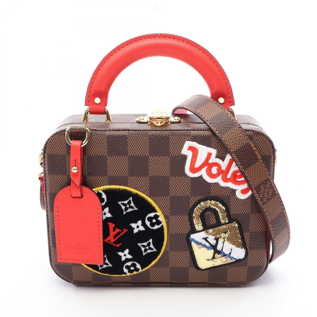 Louis Vuitton LV Stories Box 2-Way Handbag, Coated Canvas and Leather, Damier Pattern, Women's,: --- Catalog ---Category: SizeSize (HxWxD): 14cm x 19cm x 5cm / 5.51'' x 7.48'' x 1.96''Category: DesignType: HandbagColor: Brown, EbeneGender: WomenMaterial: Coated canvas , Damier Canvas , Leather Ca