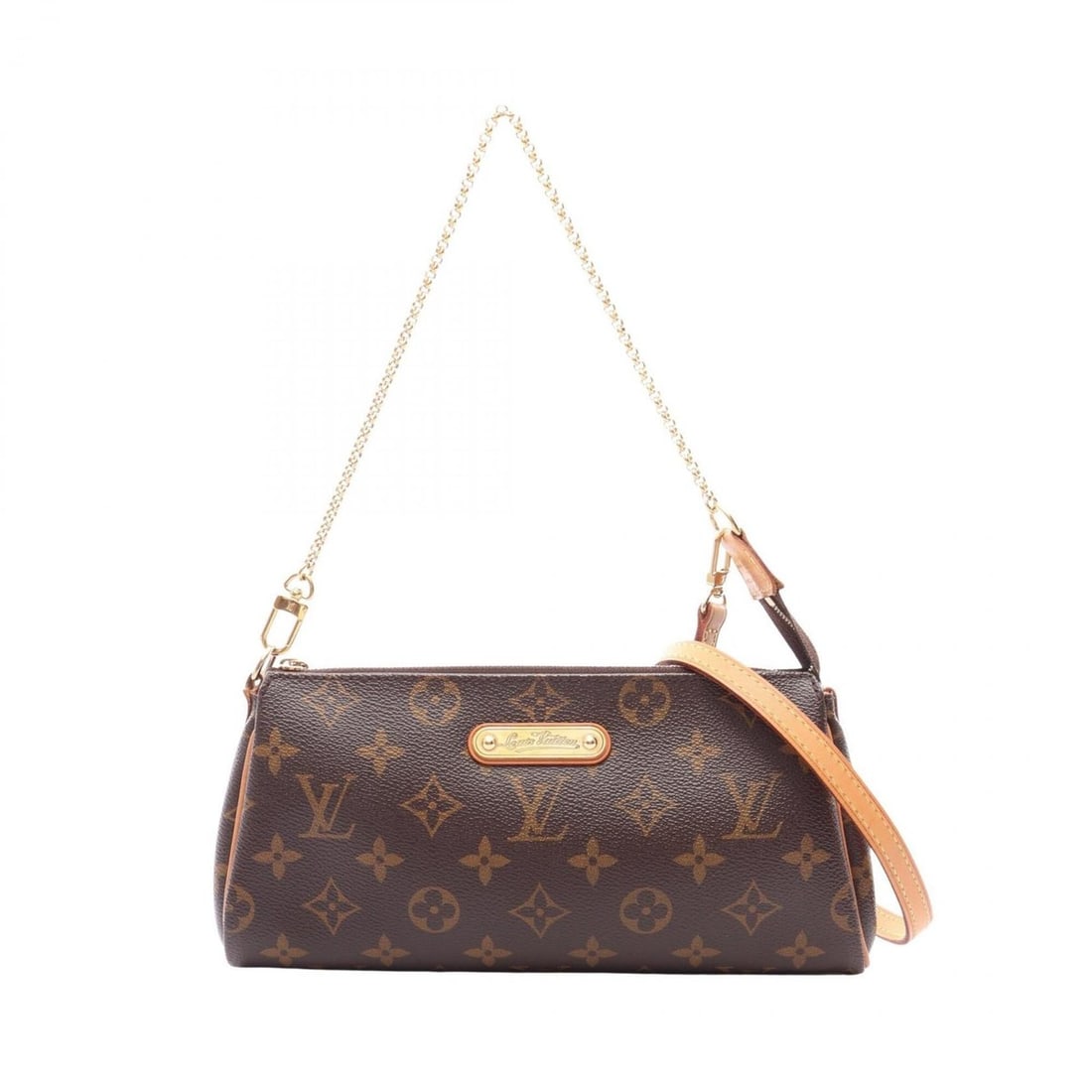 Louis Vuitton Eva 2-Way Shoulder Bag/Handbag, Coated Canvas and Leather, Monogram Pattern, Women's,: --- Catalog ---Category: SizeSize (HxWxD): 12cm x 25cm x 4cm / 4.72'' x 9.84'' x 1.57''Category: DesignType: Handbag, Shoulder bagColor: Brown, MonogramGender: WomenMaterial: Coated canvas , Leather ,