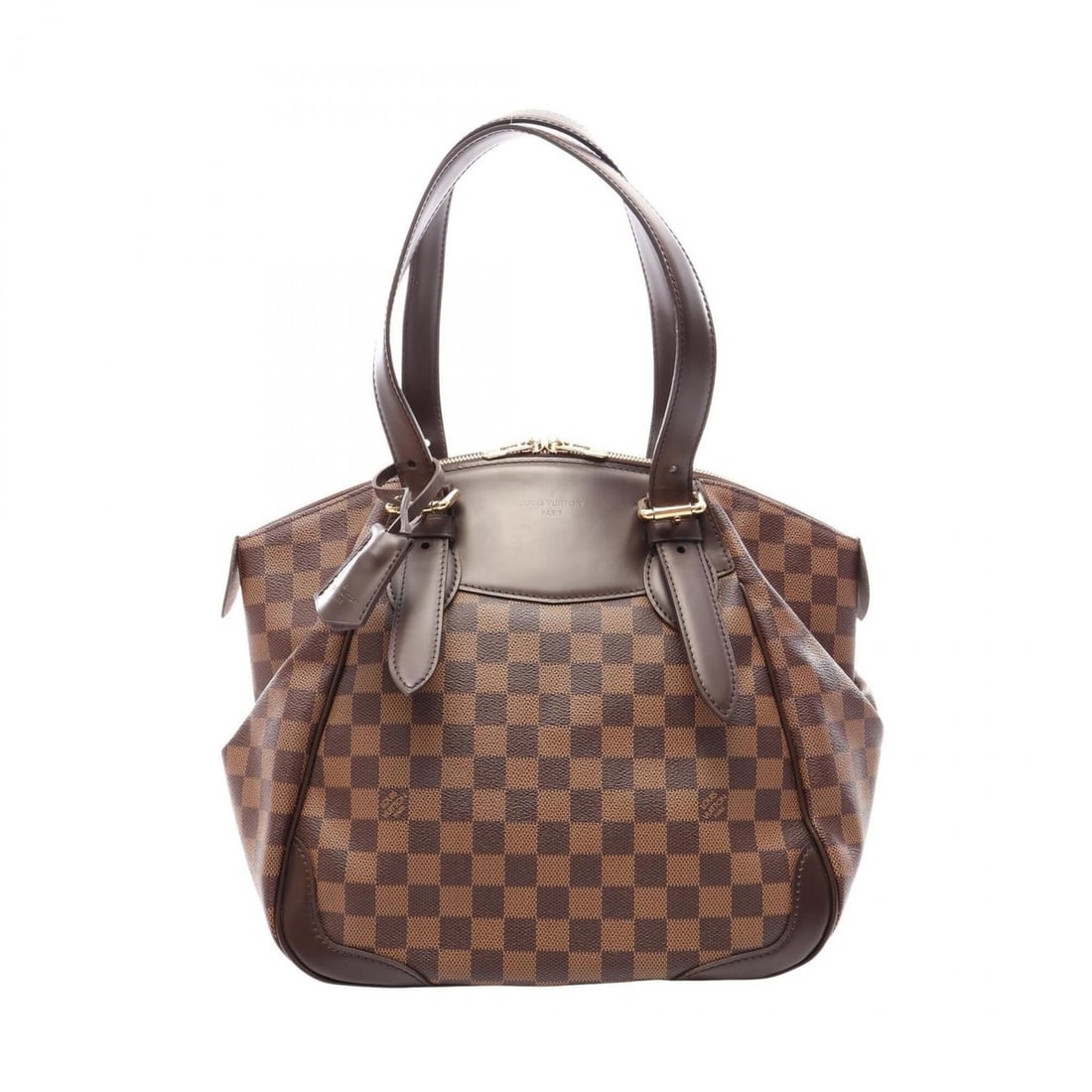 Louis Vuitton Verona MM Shoulder Bag/Handbag, Coated Canvas and Leather, Damier Pattern, Women's,: --- Catalog ---Category: SizeSize (HxWxD): 28cm x 29cm x 17cm / 11.02'' x 11.41'' x 6.69''Category: DesignType: Handbag, Shoulder bagColor: Brown, Damier CanvasGender: WomenMaterial: Coated canvas , L