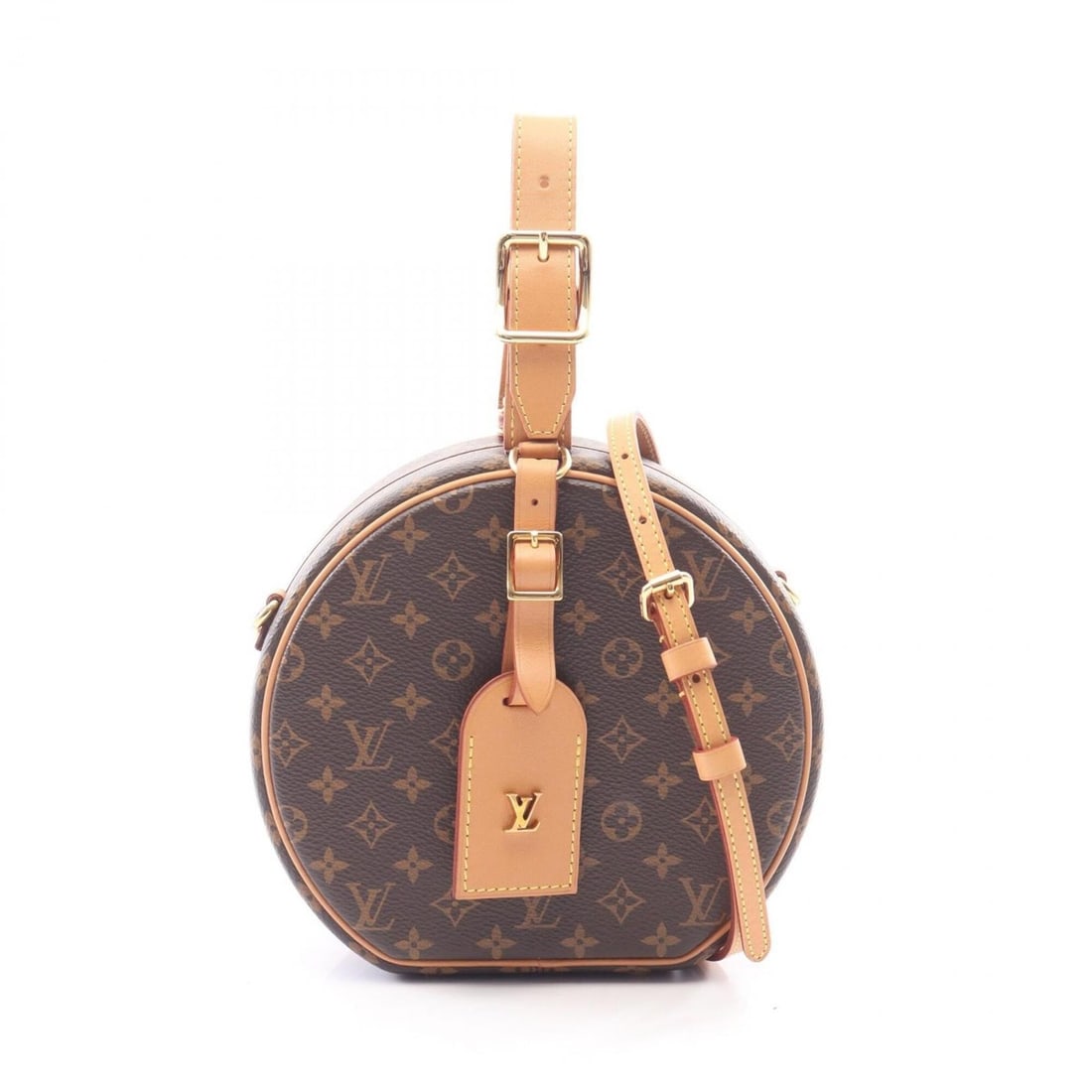 Louis Vuitton Petite Boite Chapeau Monogram 2-Way Handbag, Coated Canvas Leather, Women's, Brown,: --- Catalog ---Category: SizeSize (HxWxD): 15.5cm x 16.5cm x 7.5cm / 6.1'' x 6.49'' x 2.95''Category: DesignType: Handbag, PouchColor: BrownGender: WomenMaterial: Coated canvas , Leather Category: Gen