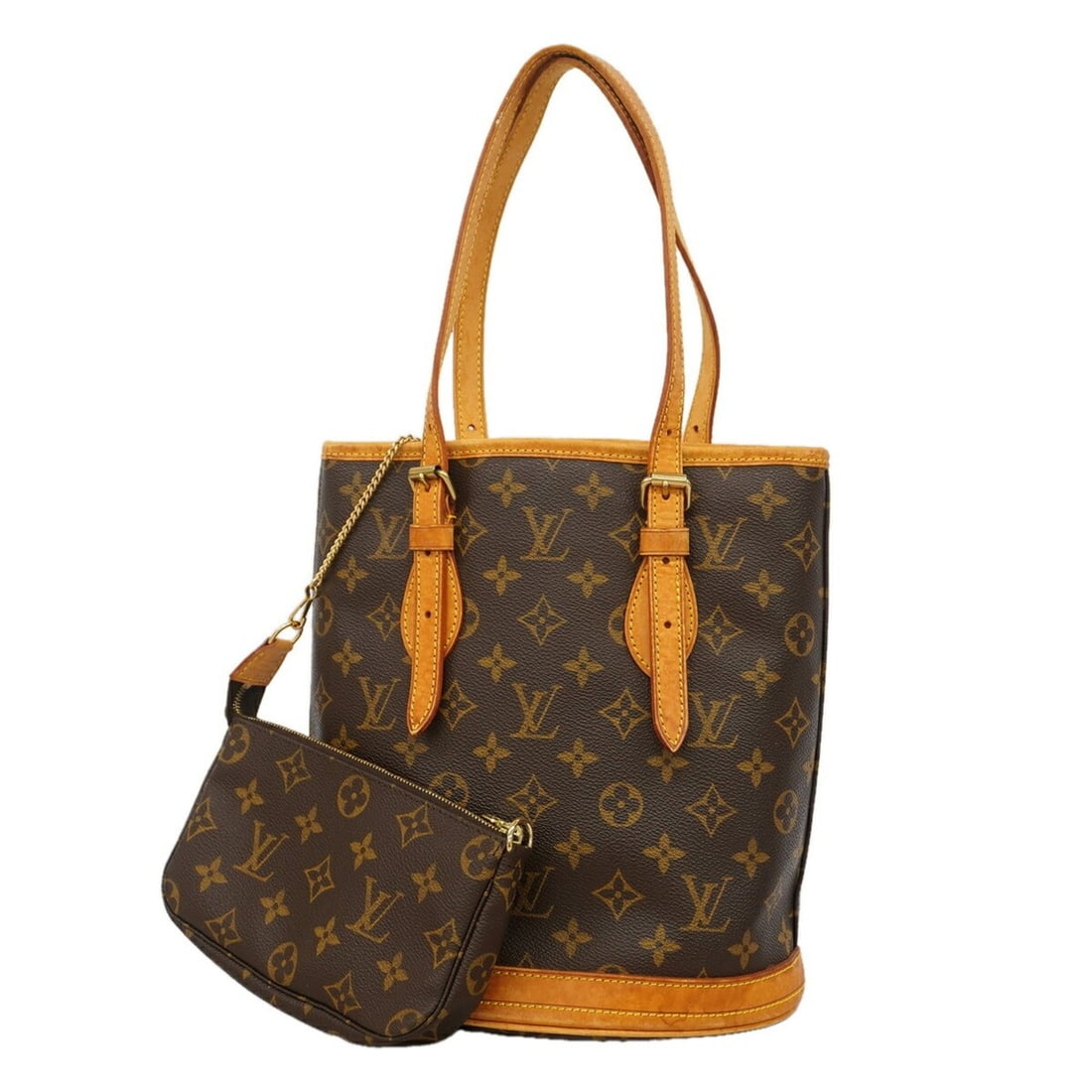 Louis Vuitton Monogram Bucket PM Tote Bag M42238 Brown (Women's) (1 of 14)