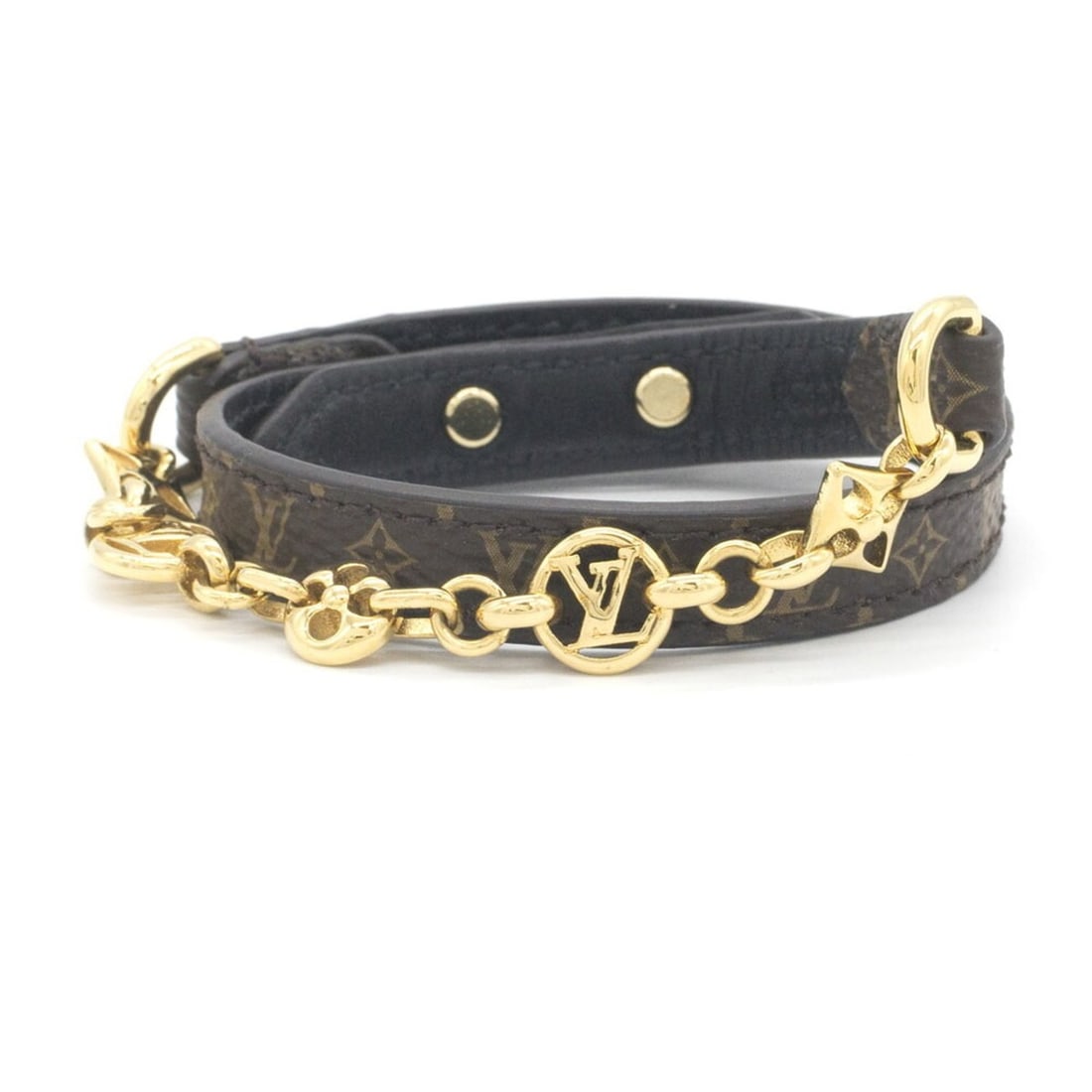 Louis Vuitton Monogram Bracelet M8079, Size 17, Double Chain.: --- Catalog ---Category: SizeLength: 40cm / 15.74''Category: DesignType: Charm braceletColor: MonogramGender: WomenMaterial: Canvas, Metal, MonogramCategory: GeneralMPN: M8079Brand: Louis VuittonCount