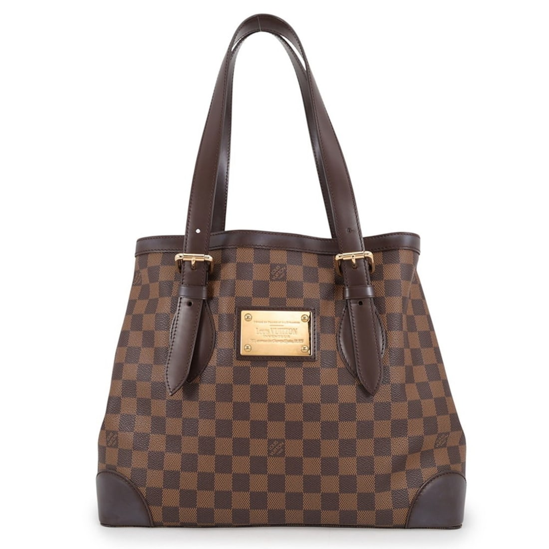 Louis Vuitton Damier Ebene Hampstead MM Shoulder Bag N51204 LOUIS VUITTON Tote Handbag: --- Catalog ---Category: SizeSize (HxWxD): 28cm x 34.5cm x 17cm / 11.02'' x 13.58'' x 6.69''Category: DesignType: Handbag, Shoulder bag, Tote bagColor: Damier Canvas, Ebene, Red colorGender: WomenMate