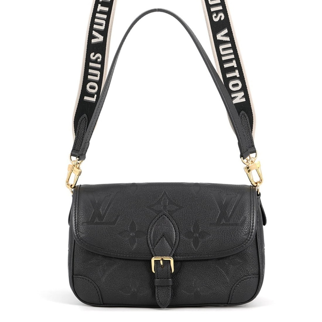 Louis Vuitton shoulder bag, Monogram Empreinte, Diane M46386, LOUIS VUITTON, 2-way, black; handbag, (1 of 14)
